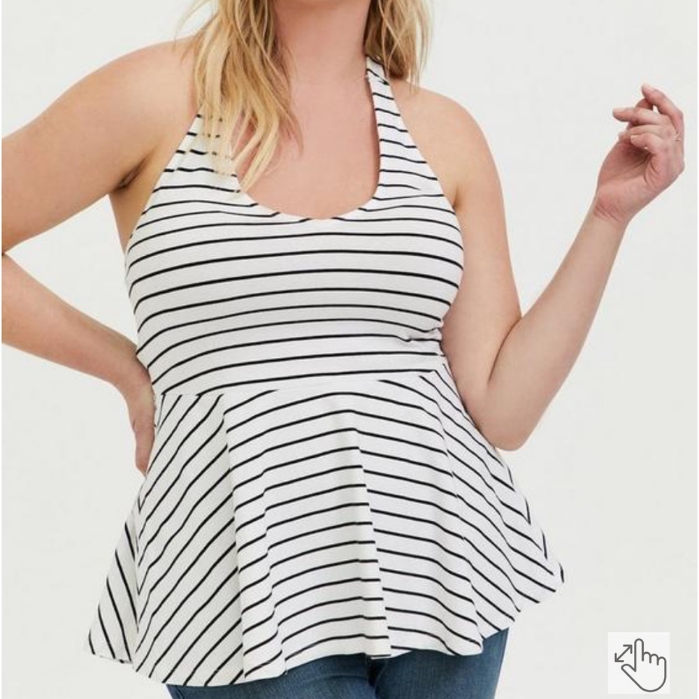 Torrid Foxy Halter Neck Peplum Top